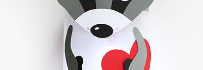Laterne basteln: Waschbär mit Herz